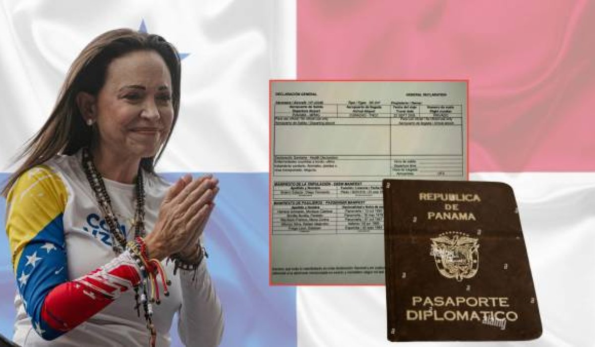 Exclusivo: María Corina Machado viaja con pasaporte diplomático de Panamá
