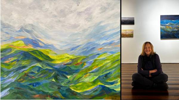 Cultura / La pintora Marina S&aacute;nchez reinterpreta el esplendor de  los cerros de Bogot&aacute; en el Museo El Chic&oacute;