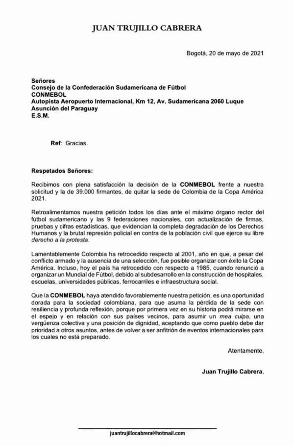 Gracias, CONMEBOL